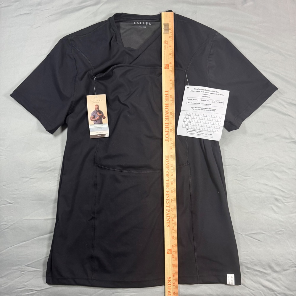 Lalabu Dad Shirt Babywearing Tee Black XL Short Sleeve Pouch Carrier 7-15lbs NEW - Picture 8 of 13